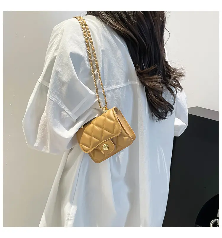 Black Quilted Mini Chain Shoulder Bag for Women — feature 25