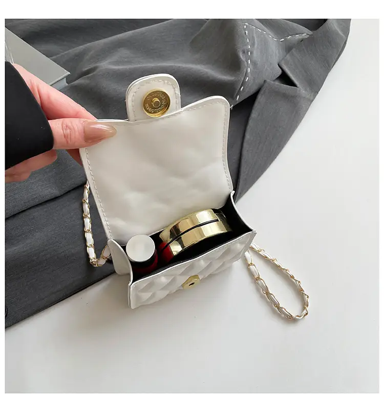 Black Quilted Mini Chain Shoulder Bag for Women — feature 6