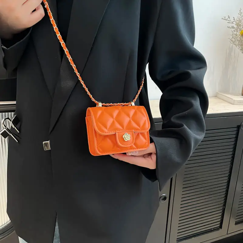 Black Quilted Mini Chain Shoulder Bag for Women - Image 3