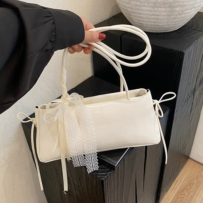 2025 White Silk Satchel Shoulder Bag for Women - Image 5