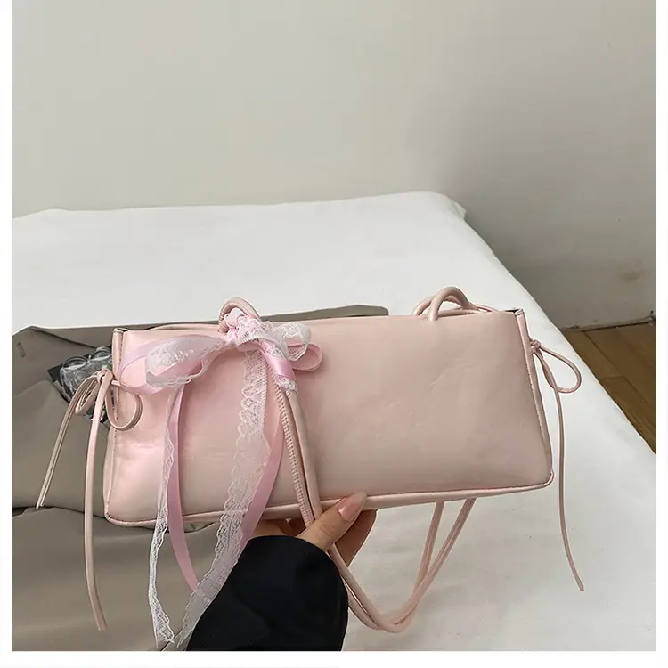 2025 White Silk Satchel Shoulder Bag for Women - Image 2