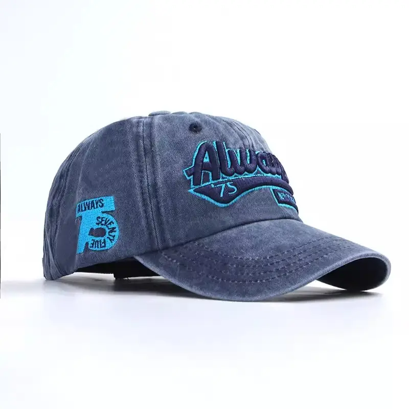 Washed Casual Youth Letter Embroidered Sun Hat Men's Street Fashion Baseball Cap — feature 11
