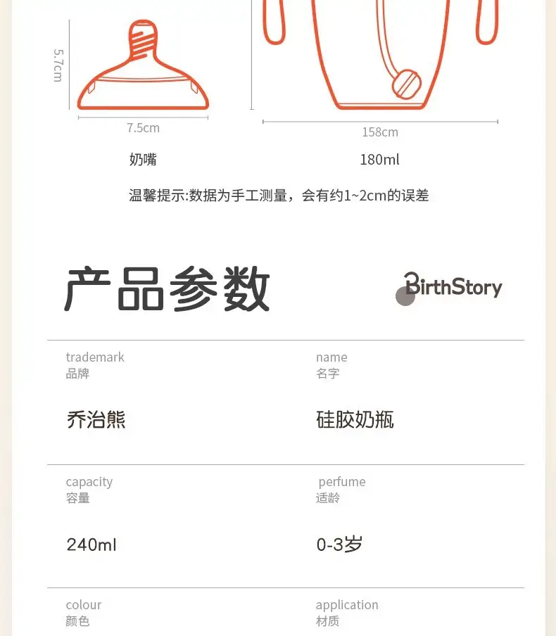 Weaning Bottle for Newborns 3 to 6 Months and Above, Soft Silicone Anti-Colic Small Nipple, Small Wide Mouth — feature 22