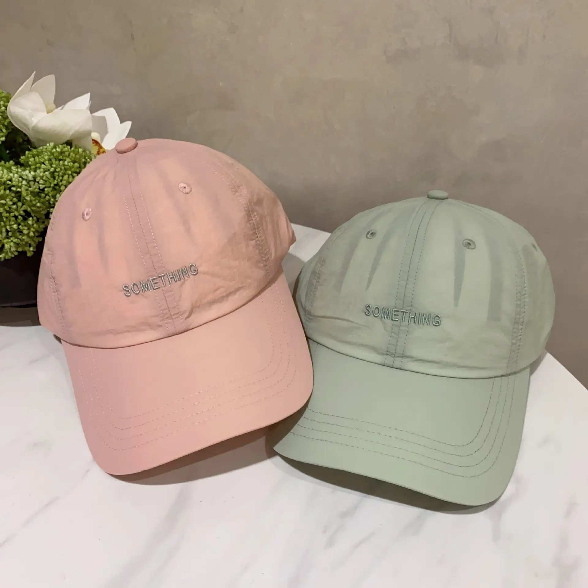 Women's Pink Baseball Cap with Embroidered Letter Sunshade - Image 6
