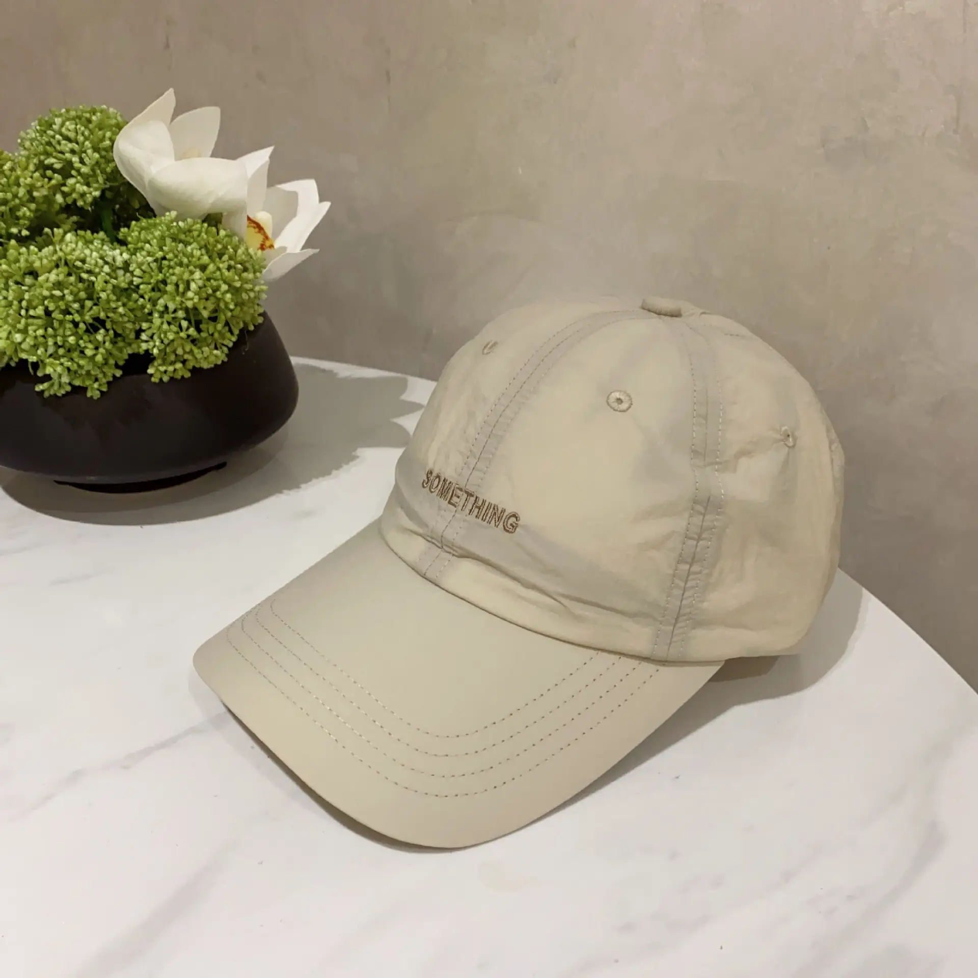 Women's Pink Baseball Cap with Embroidered Letter Sunshade - Image 2