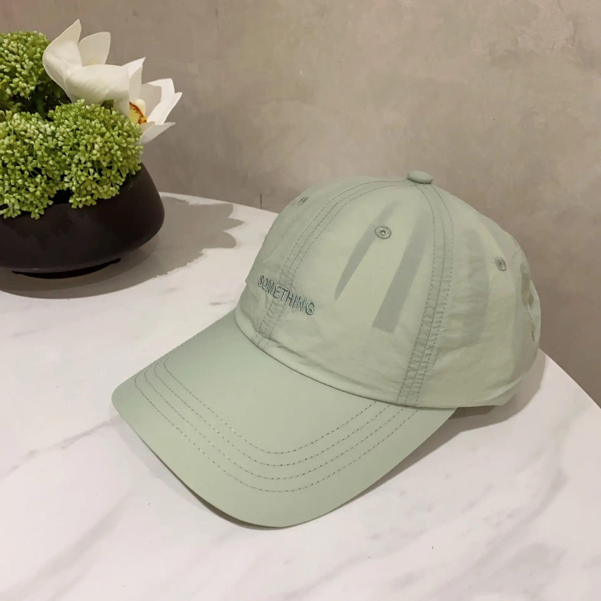 Women's Pink Baseball Cap with Embroidered Letter Sunshade - Image 4