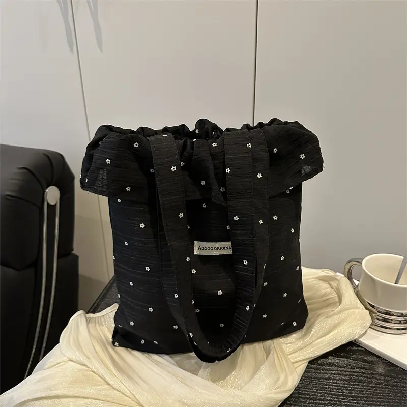 2025 New Korean Style Canvas Bucket Bag Large Capacity Women - Image 5