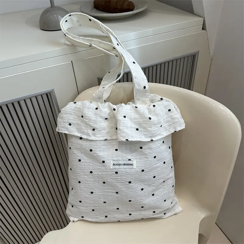 2025 New Korean Style Canvas Bucket Bag Large Capacity Women - Image 7