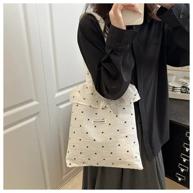 2025 New Korean Style Canvas Bucket Bag Large Capacity Women — feature 11