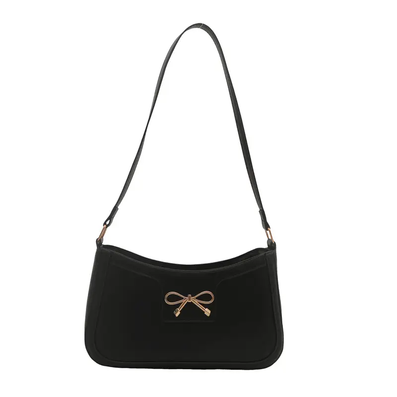 Women's Brown Leather Shoulder Bag with Bow Detail - Image 10