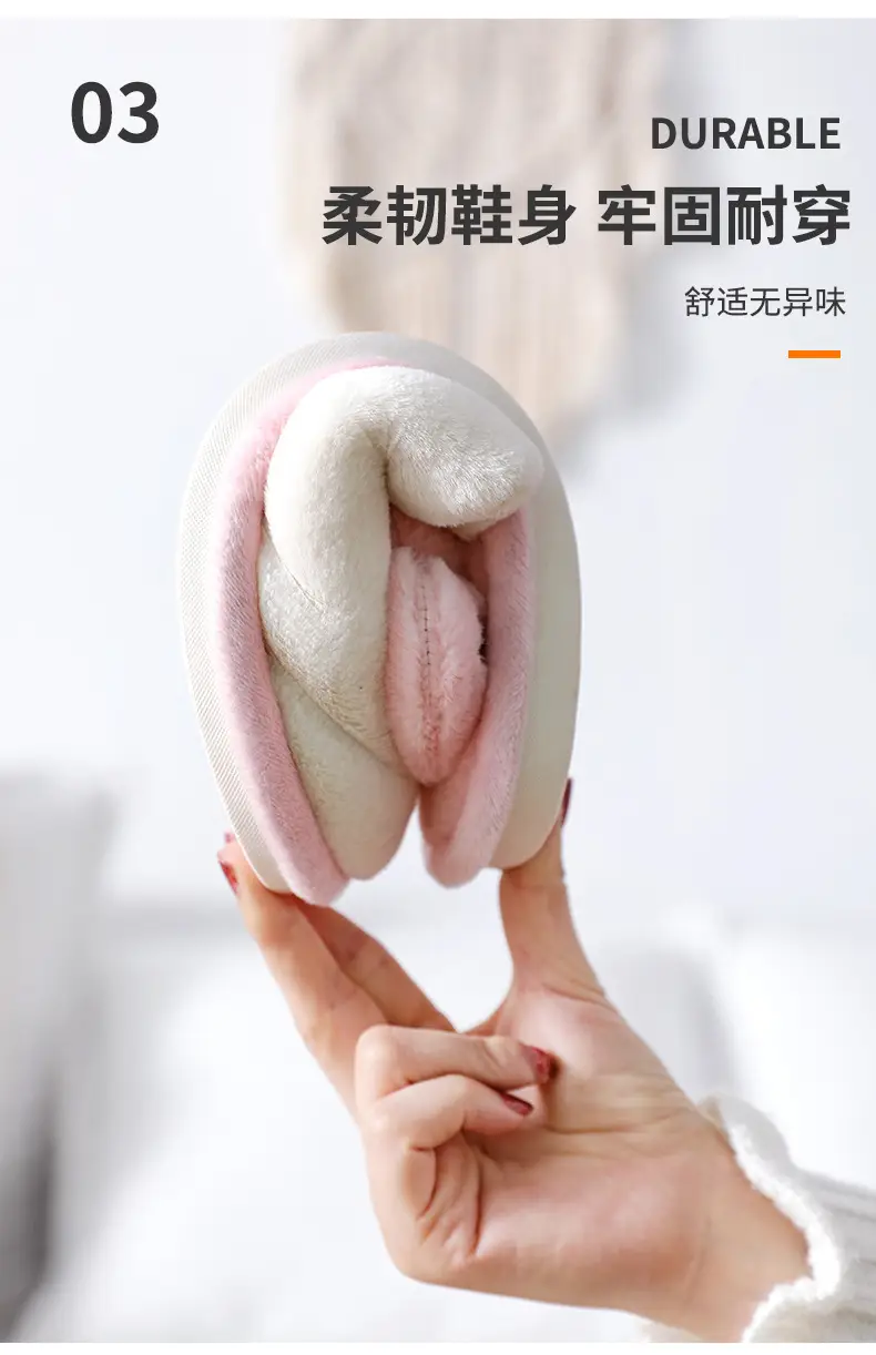 Cute Cartoon Women's Cotton Slippers for Home Plush Warm Furry Slippers for Women Indoor Home Warmth — feature 11