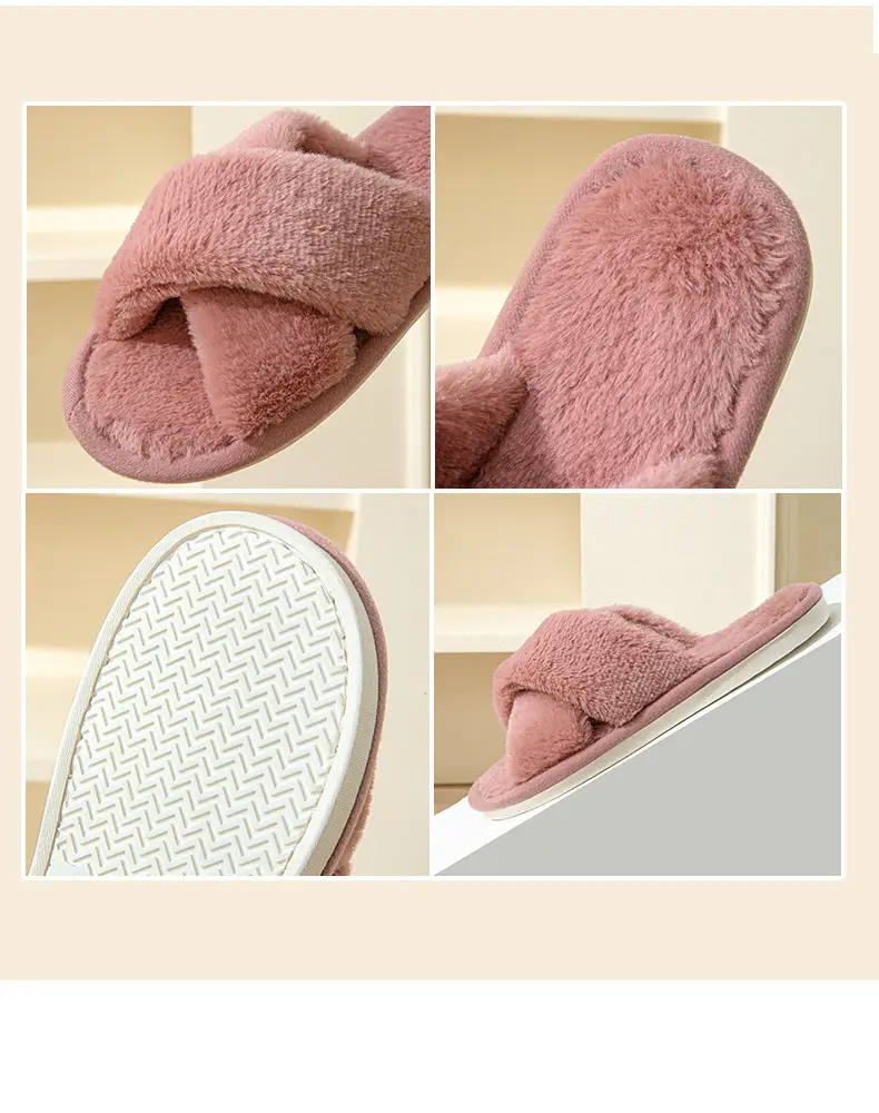 Cute Cartoon Women's Cotton Slippers for Home Plush Warm Furry Slippers for Women Indoor Home Warmth — feature 6