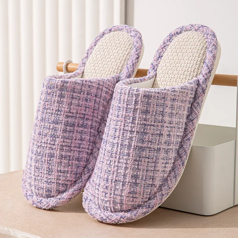 Cute Cartoon Women's Cotton Slippers for Home Plush Warm Furry Slippers for Women Indoor Home Warmth