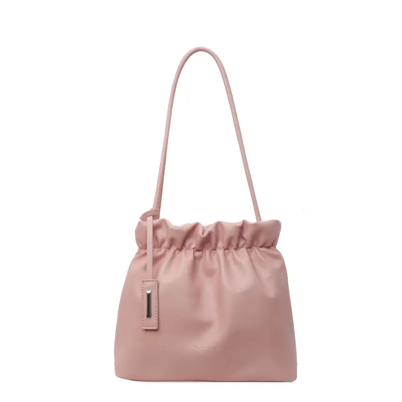 2025 Trendy Pleated Shoulder Bag for Women Brown - Image 4