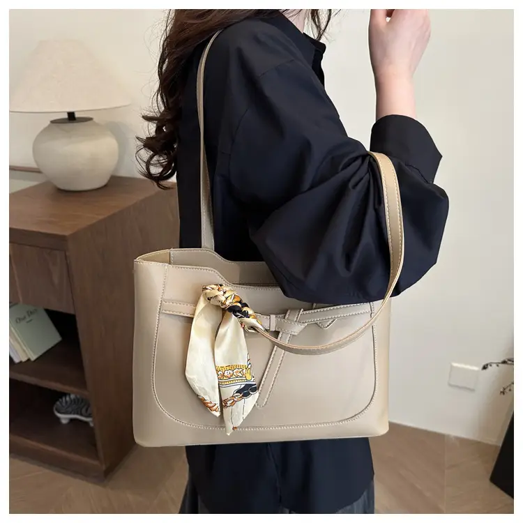 Women's Korean Style Beige Tote Bag 2025 Spring Summer — feature 9
