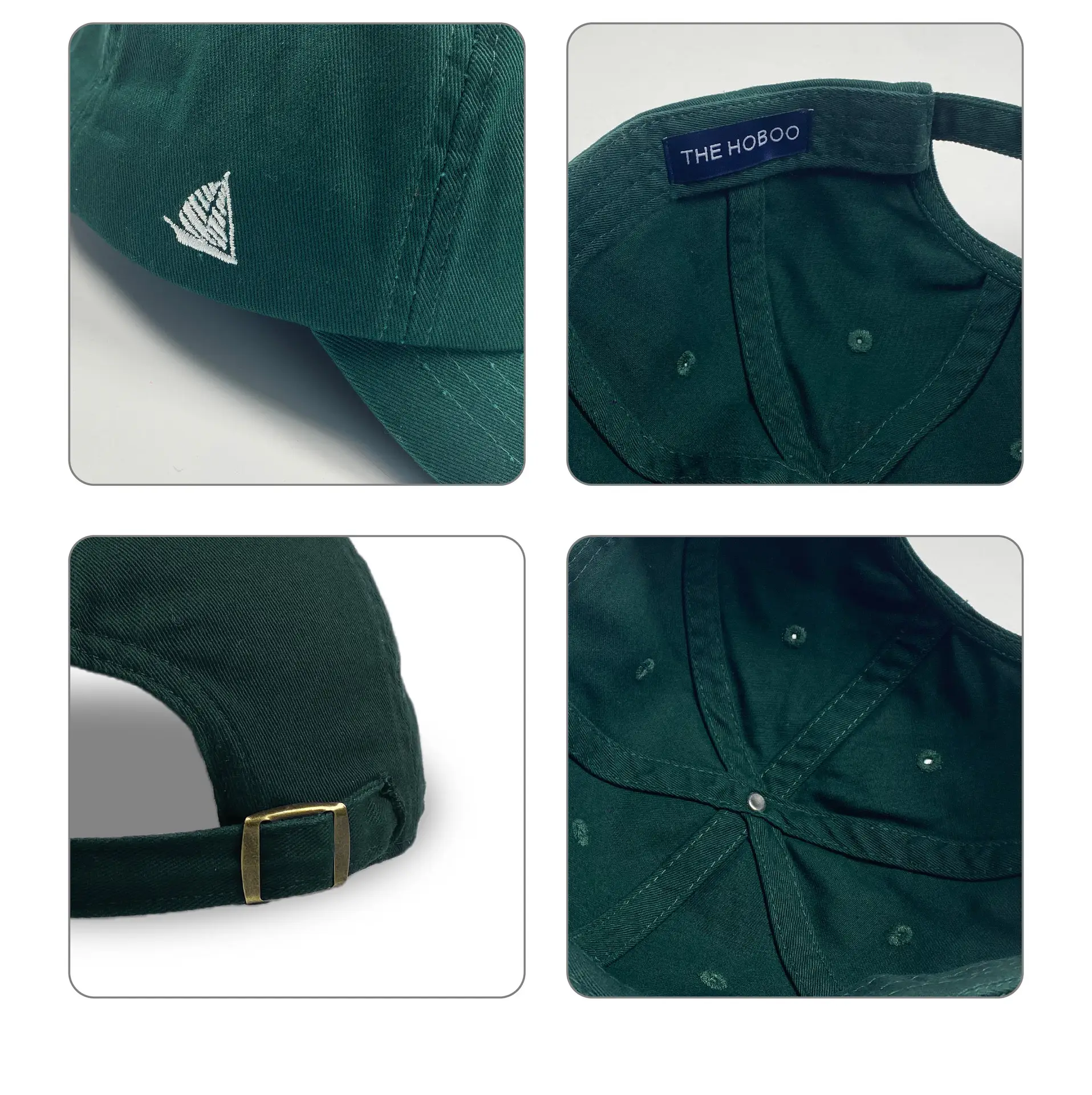 Dark Green Letter Cap Women Summer Sun Protection Hat Men's Embroidered Baseball Cap Soft Top Curved Cornice Hat New — feature 11