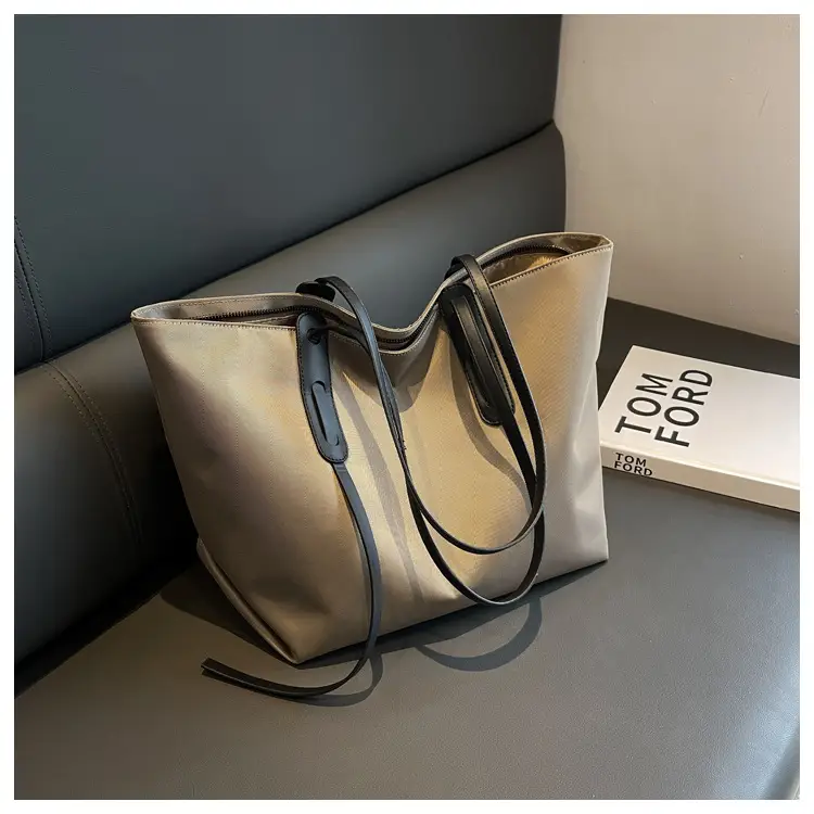 Women's Large Capacity Oxford Cloth Tote Bag Beige — feature 14