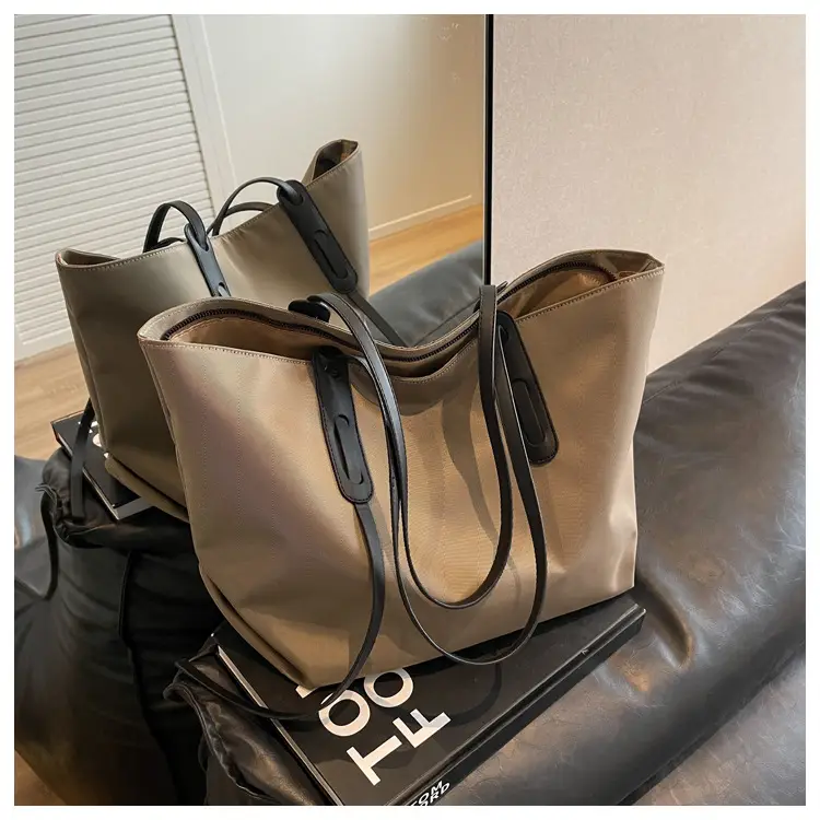 Women's Large Capacity Oxford Cloth Tote Bag Beige — feature 16