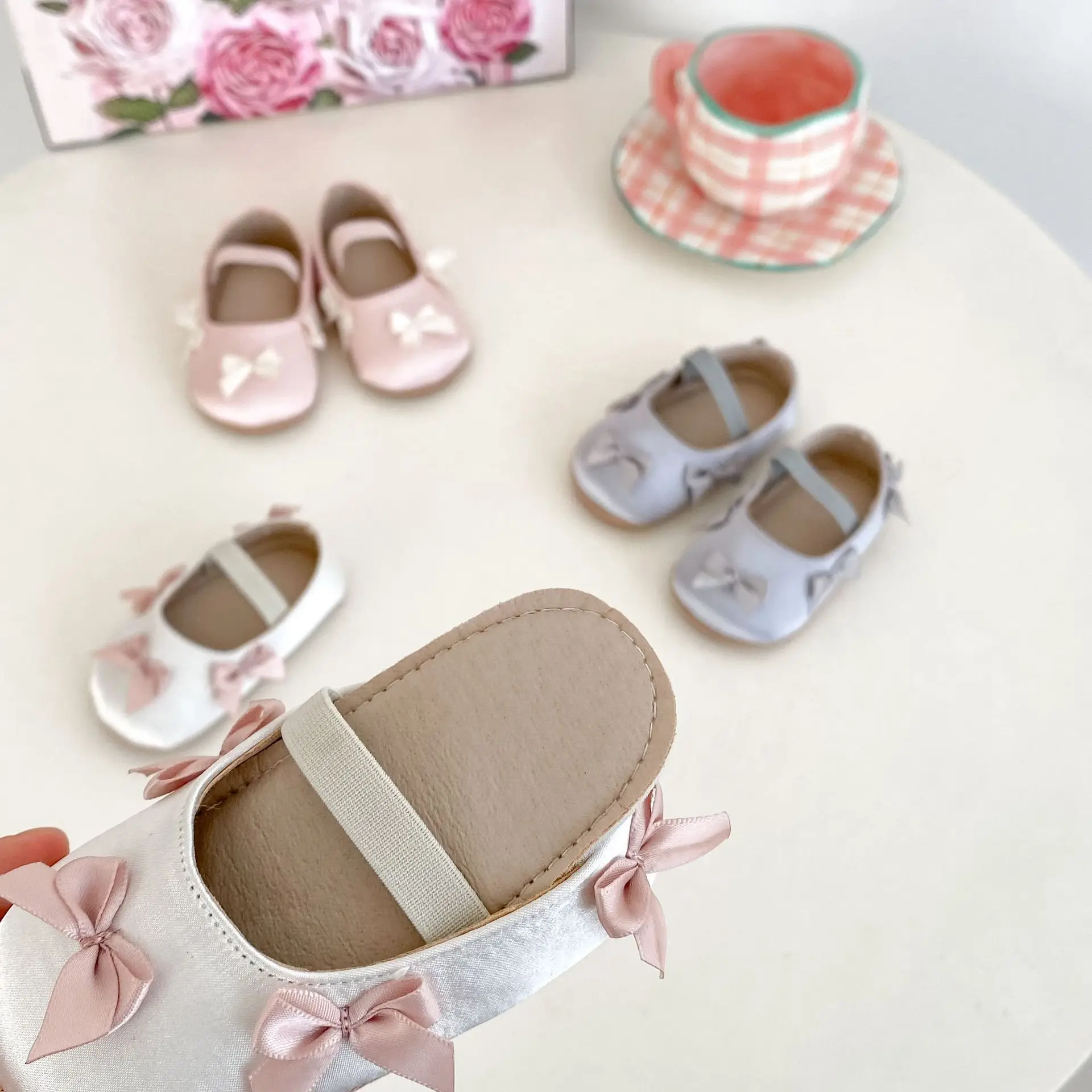 Baby Bow Shoes Pink White 9M+1.5Yr Soft Bottom — feature 15