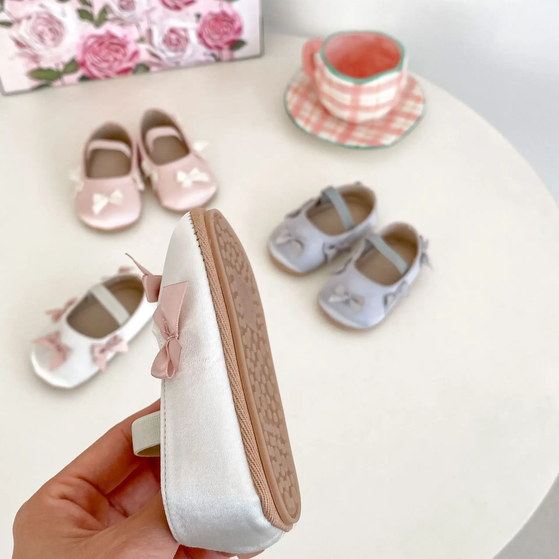 Baby Bow Shoes Pink White 9M+1.5Yr Soft Bottom — feature 16