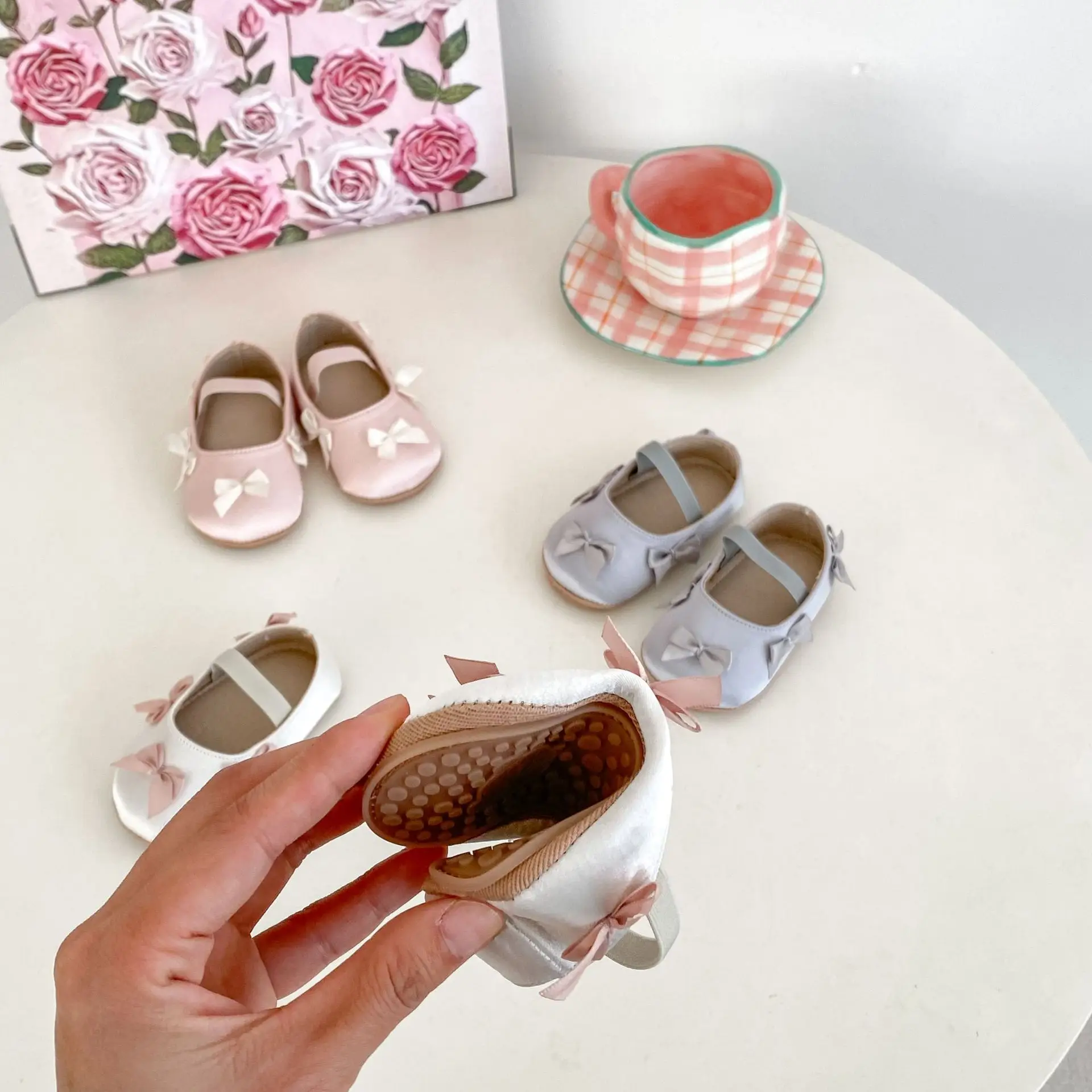 Baby Bow Shoes Pink White 9M+1.5Yr Soft Bottom — feature 17