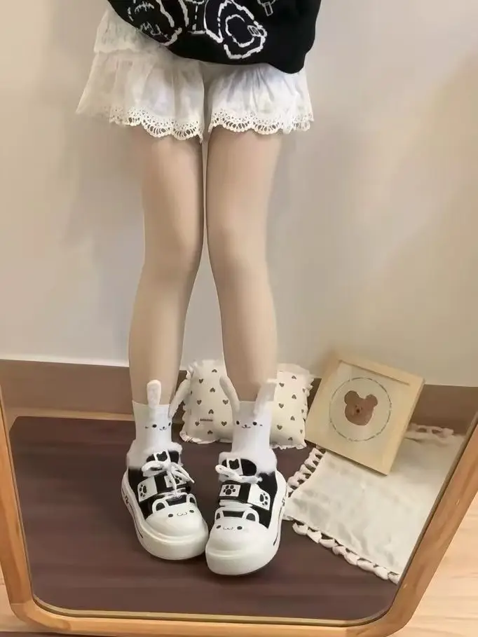 Nai Huhu House Cute Soft Girl Canvas Shoes Soft Cute Comfortable lo Shoes Small Thick Sole Cute Board Shoes Casual Shoes — feature 5
