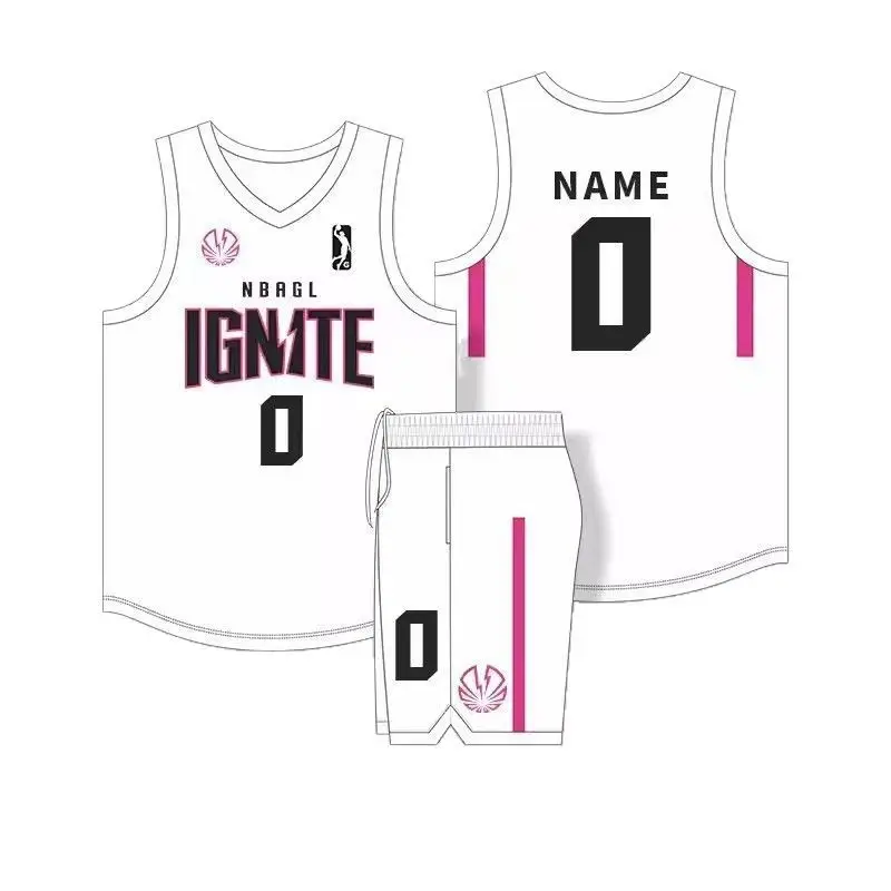 Men Women Basketball Uniform Light Blue 3030 Print - Image 12