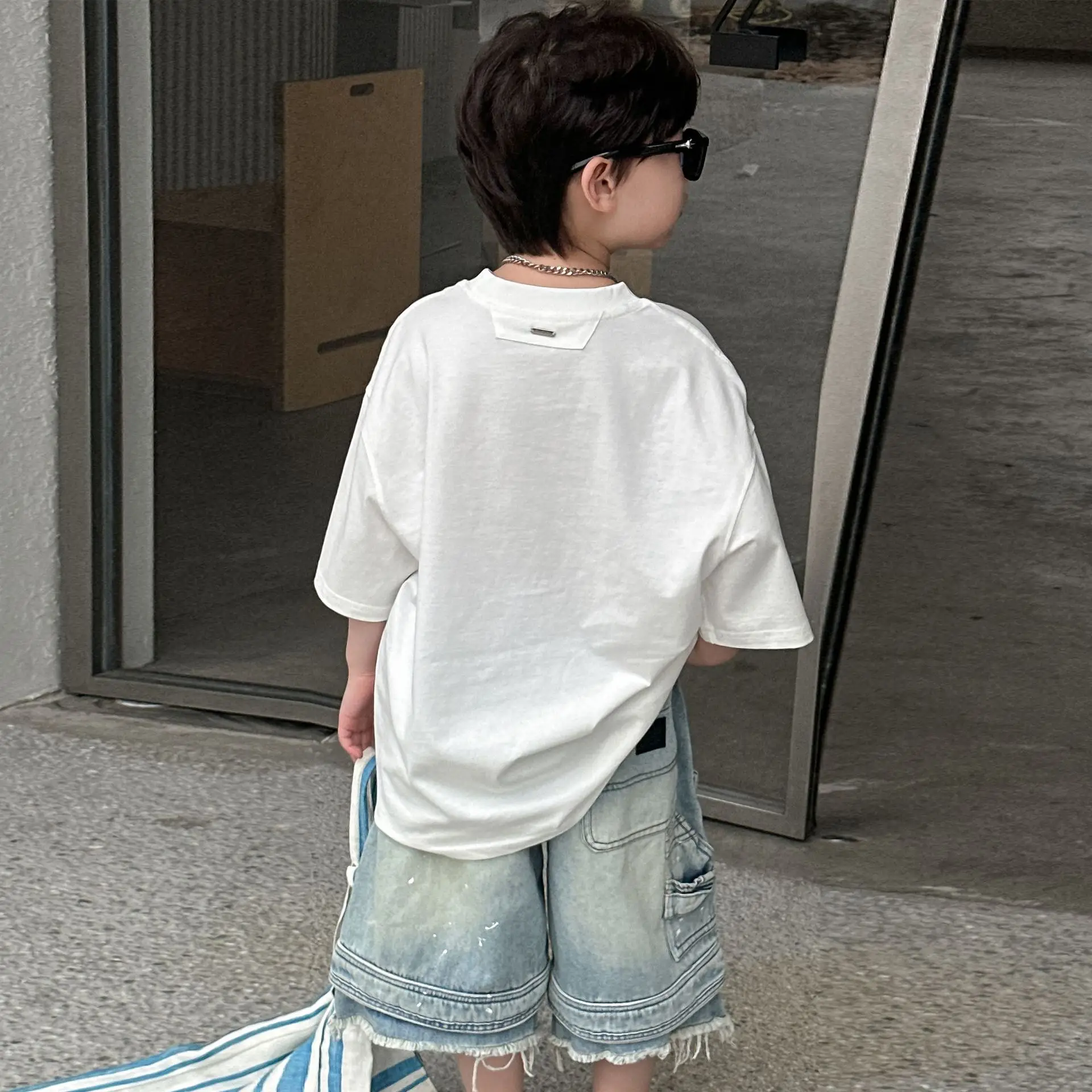 Boys White Graphic Shorts T-Shirt 2025 — feature 10