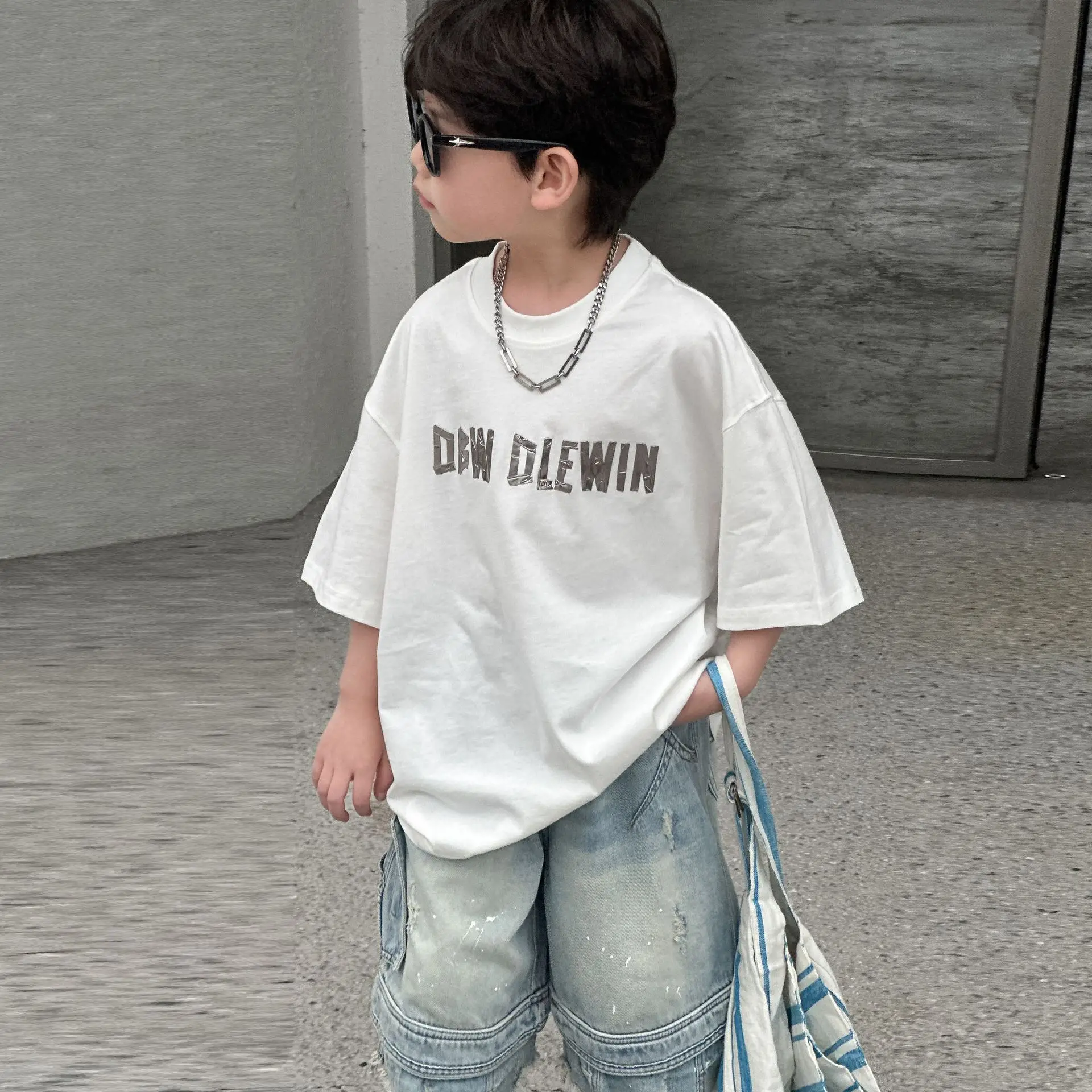 Boys White Graphic Shorts T-Shirt 2025 — feature 11