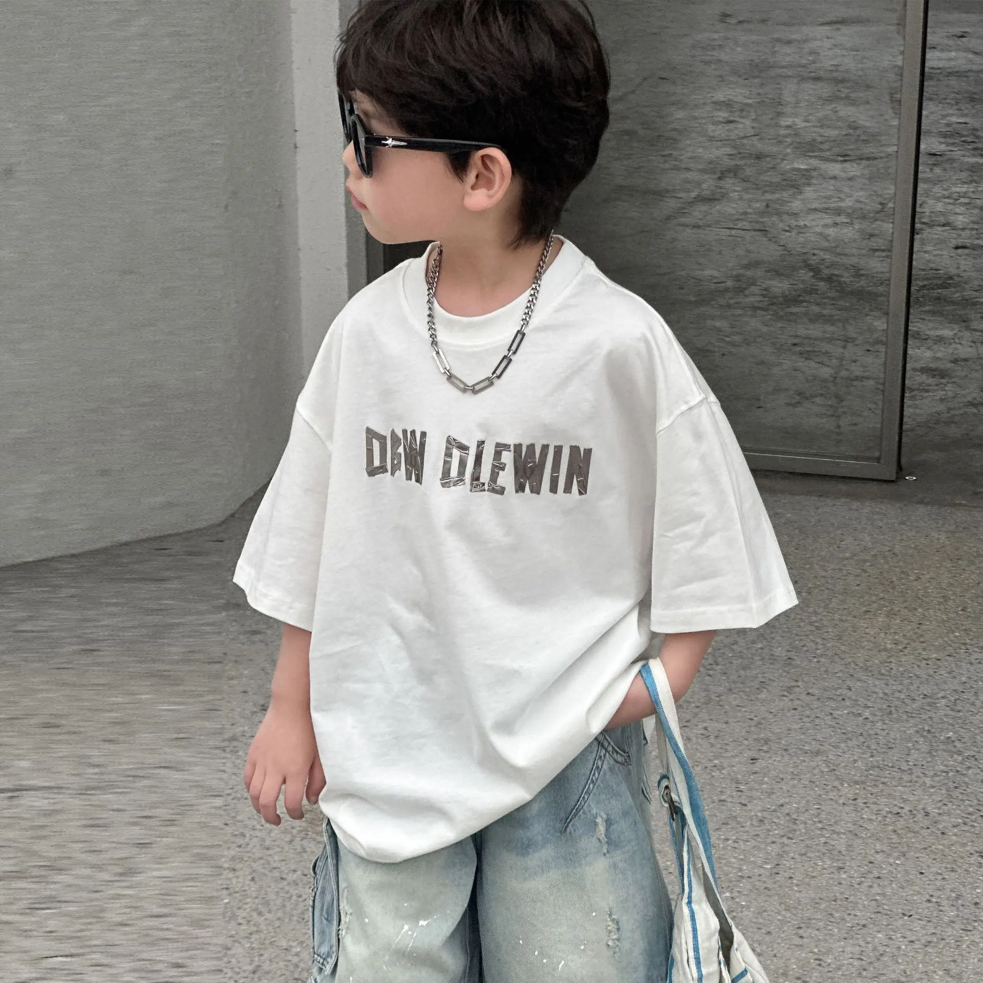Boys White Graphic Shorts T-Shirt 2025 — feature 15