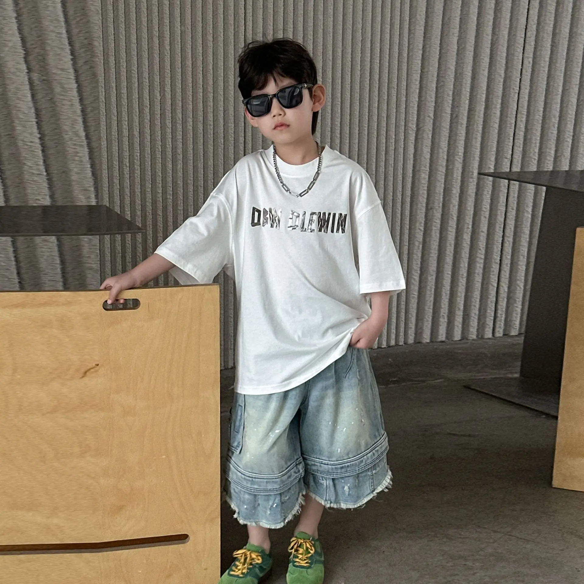 Boys White Graphic Shorts T-Shirt 2025 — feature 9