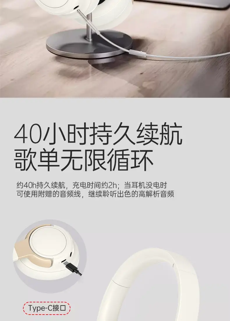 25dB Active Noise Cancelling Bluetooth Headset White — feature 12