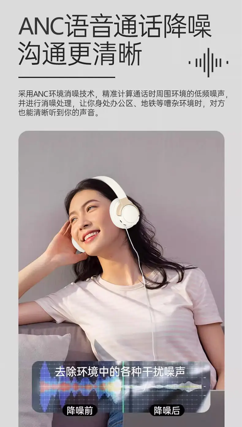 25dB Active Noise Cancelling Bluetooth Headset White — feature 9