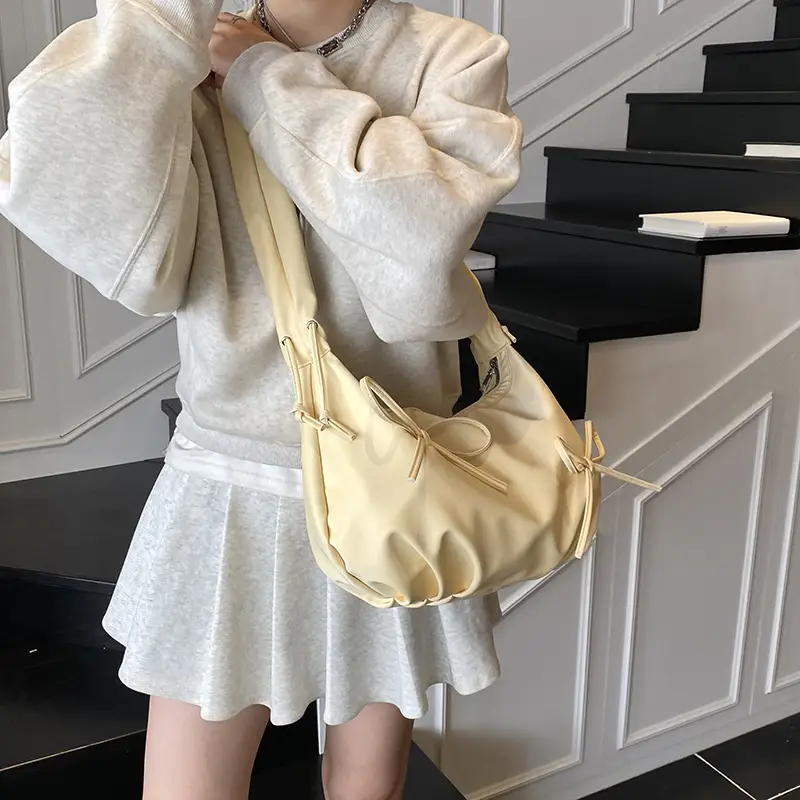 Korean Style Pleated Bag for Women Large Capacity