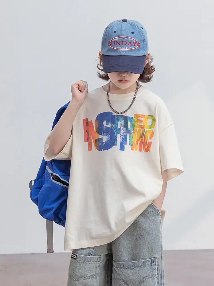 Boys Short Sleeve T-Shirt Summer 2026 Cotton Kids - Image 2