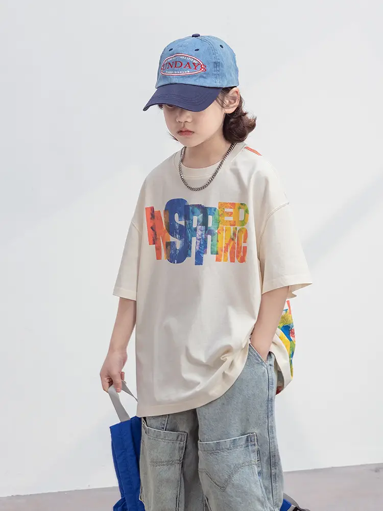 Boys Short Sleeve T-Shirt Summer 2026 Cotton Kids - Image 3