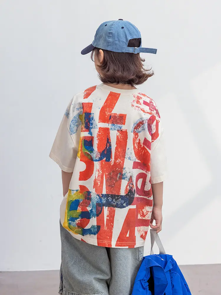 Boys Short Sleeve T-Shirt Summer 2026 Cotton Kids - Image 4