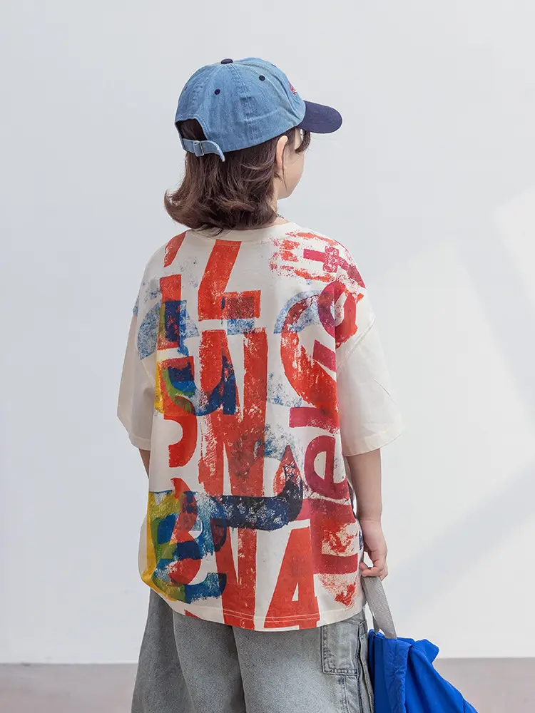 Boys Short Sleeve T-Shirt Summer 2026 Cotton Kids - Image 5