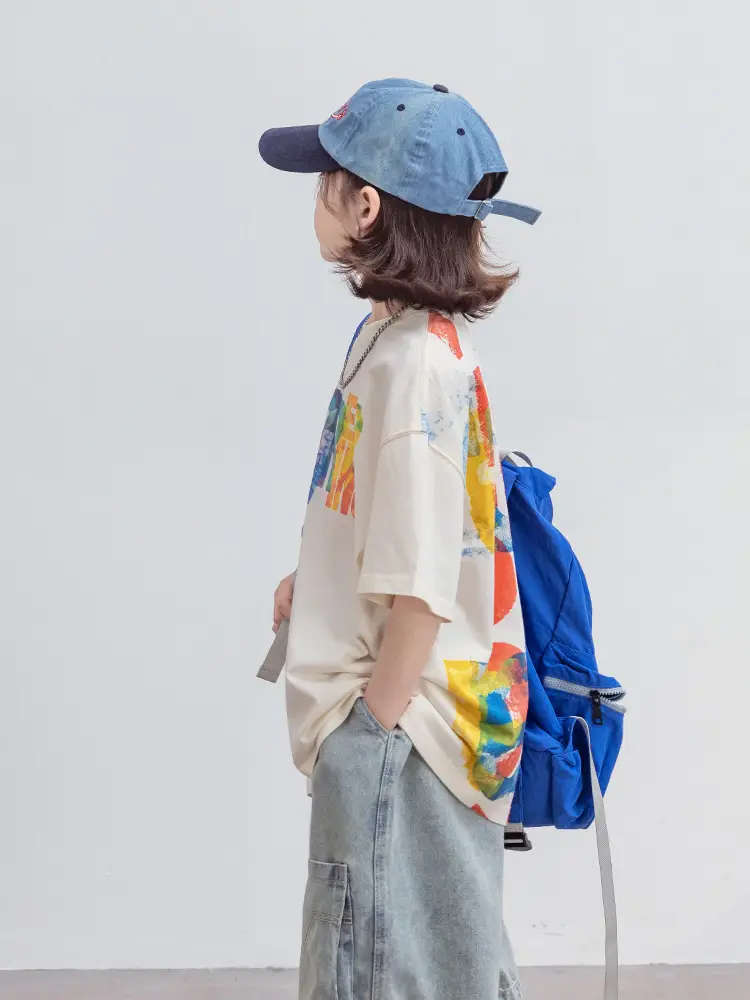 Boys Short Sleeve T-Shirt Summer 2026 Cotton Kids - Image 6