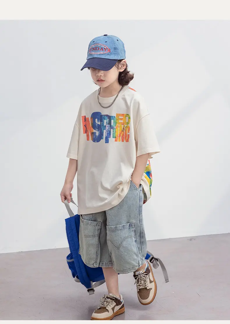 Boys Short Sleeve T-Shirt Summer 2026 Cotton Kids — feature 10