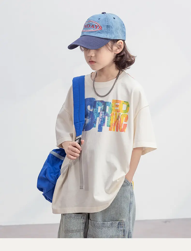 Boys Short Sleeve T-Shirt Summer 2026 Cotton Kids — feature 12