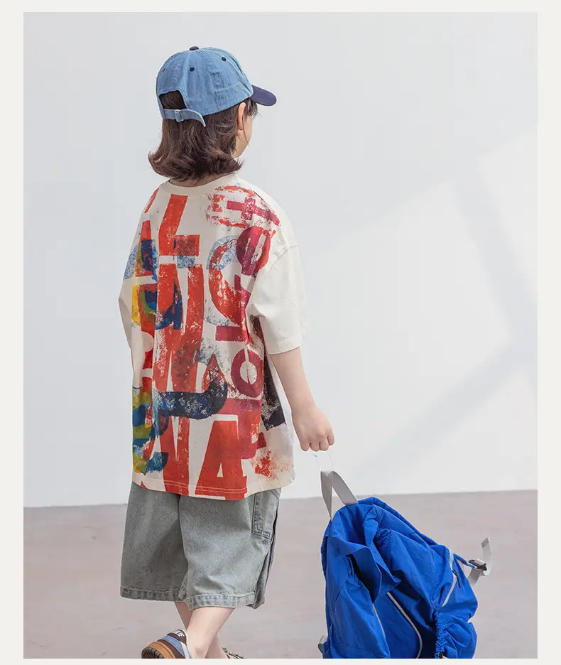 Boys Short Sleeve T-Shirt Summer 2026 Cotton Kids — feature 6