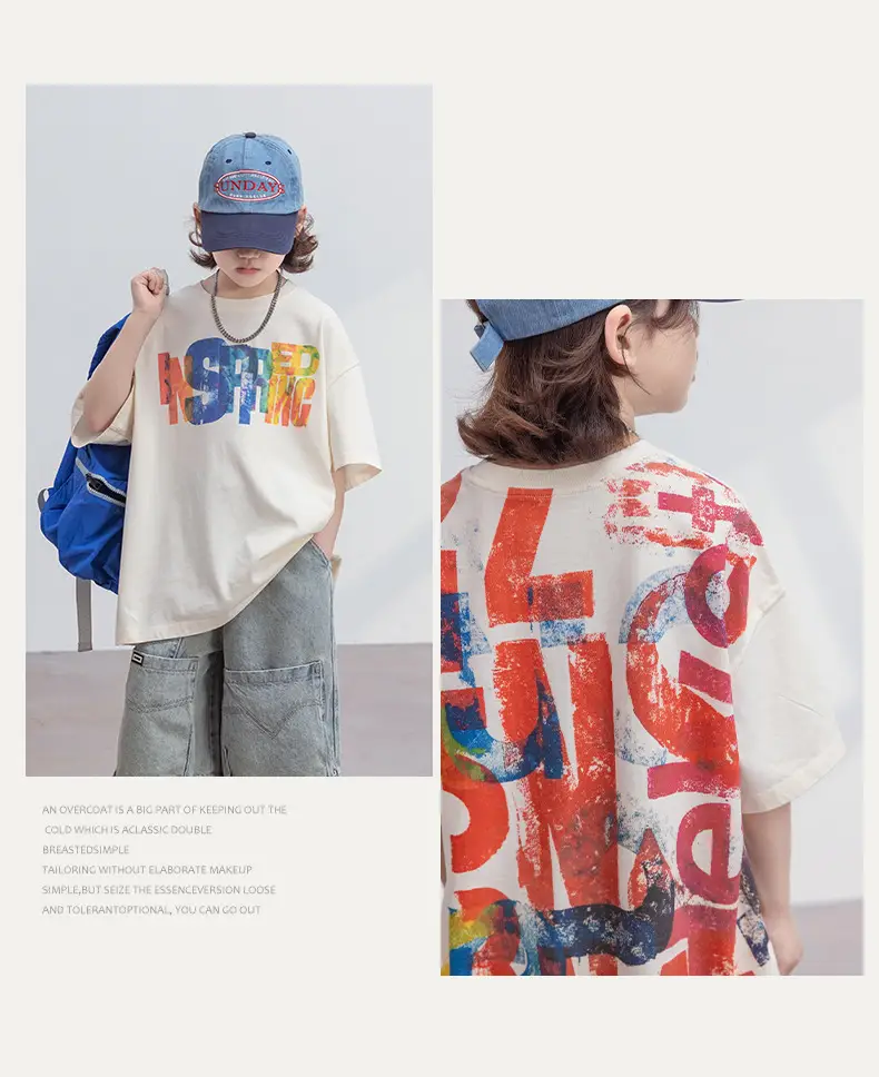 Boys Short Sleeve T-Shirt Summer 2026 Cotton Kids — feature 7
