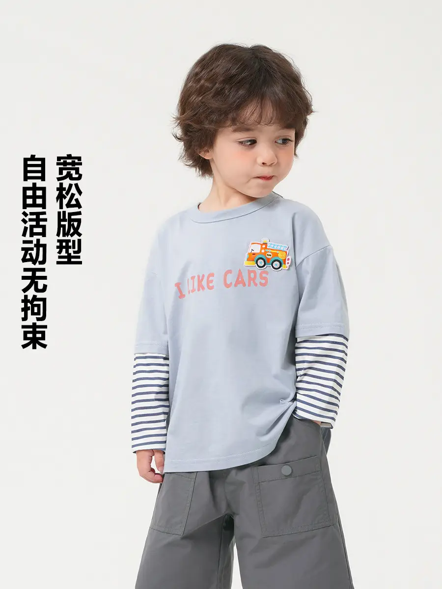 Kids Antibacterial Long Sleeve T-Shirt Grey 25 New - Image 4