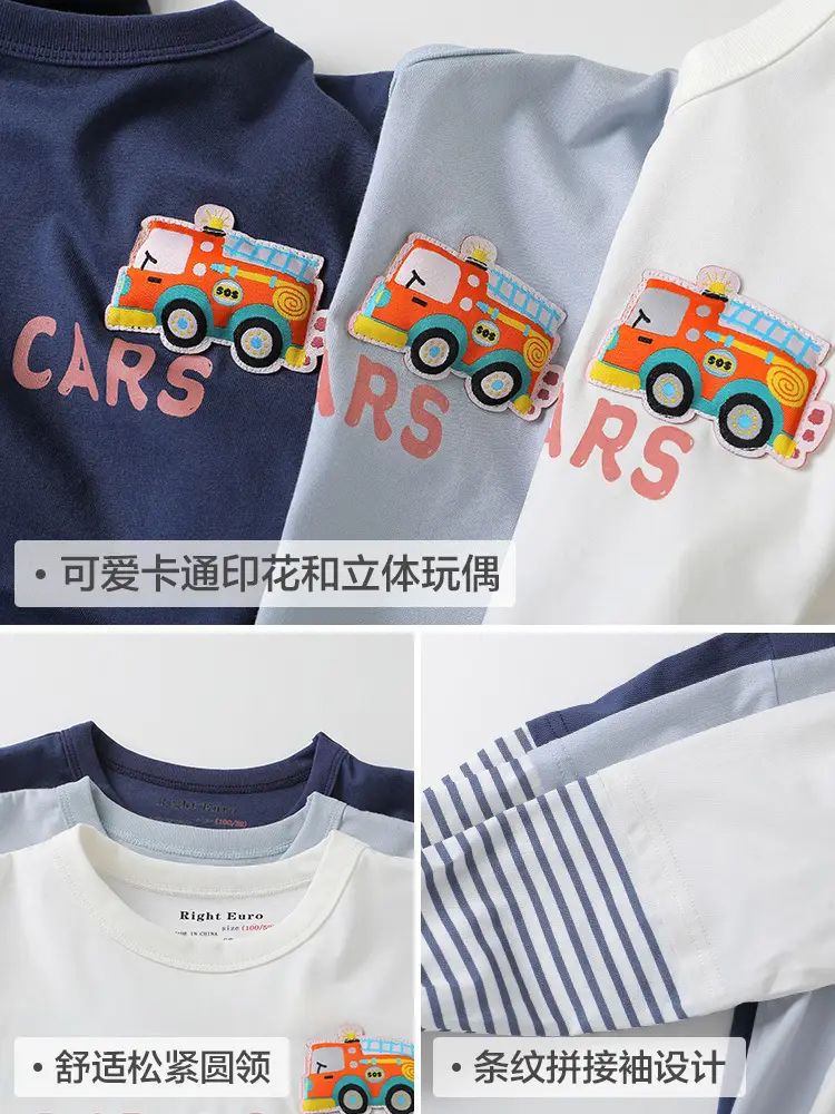 Kids Antibacterial Long Sleeve T-Shirt Grey 25 New - Image 6