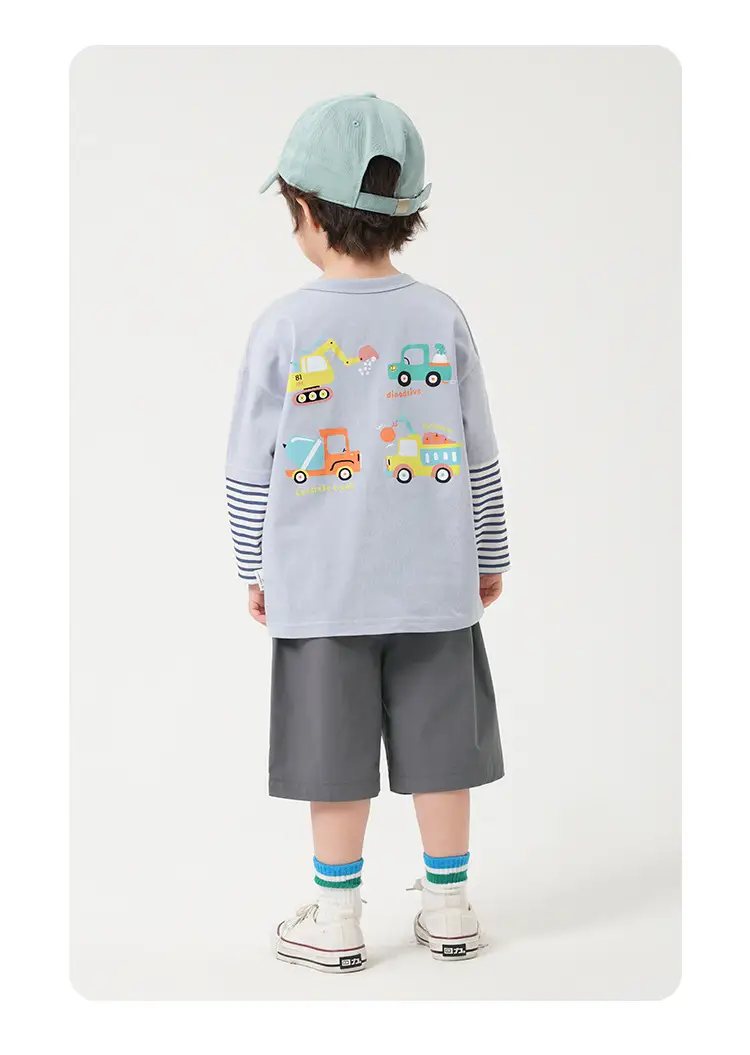 Kids Antibacterial Long Sleeve T-Shirt Grey 25 New — feature 8