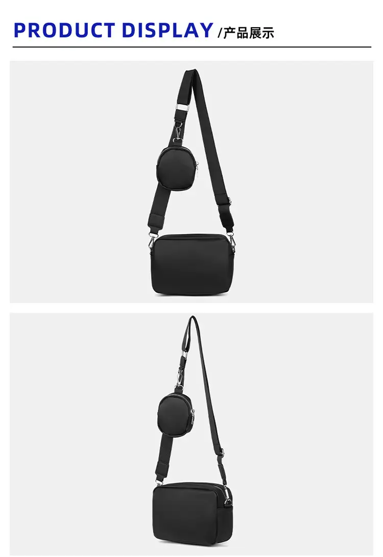 Men's Black Crossbody Bag with Round Pocket — feature 11