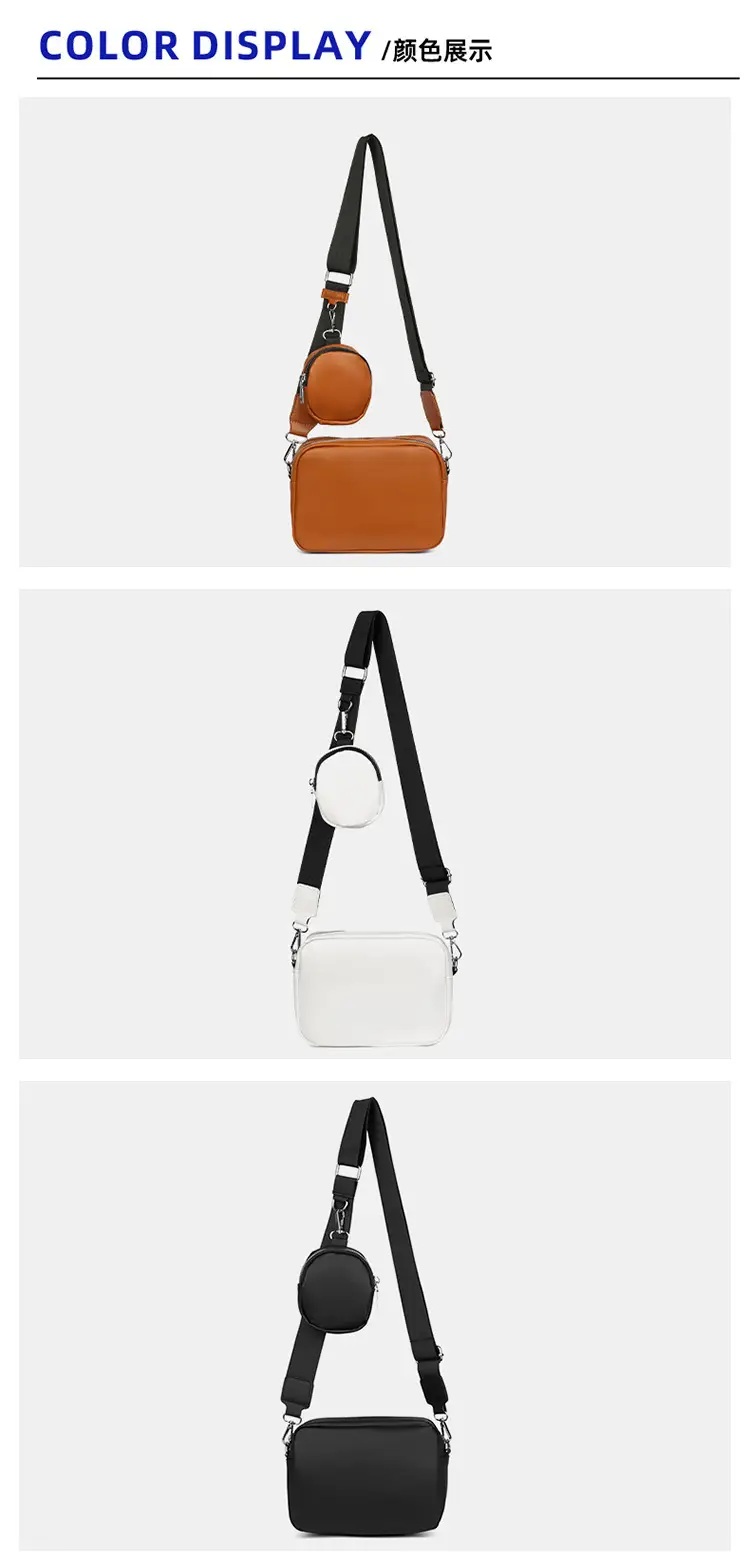 Men's Black Crossbody Bag with Round Pocket — feature 13