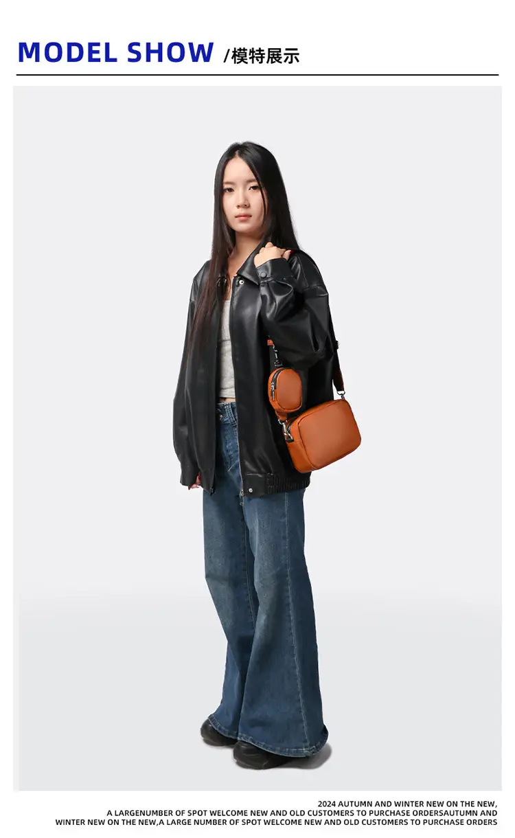 Men's Black Crossbody Bag with Round Pocket — feature 5
