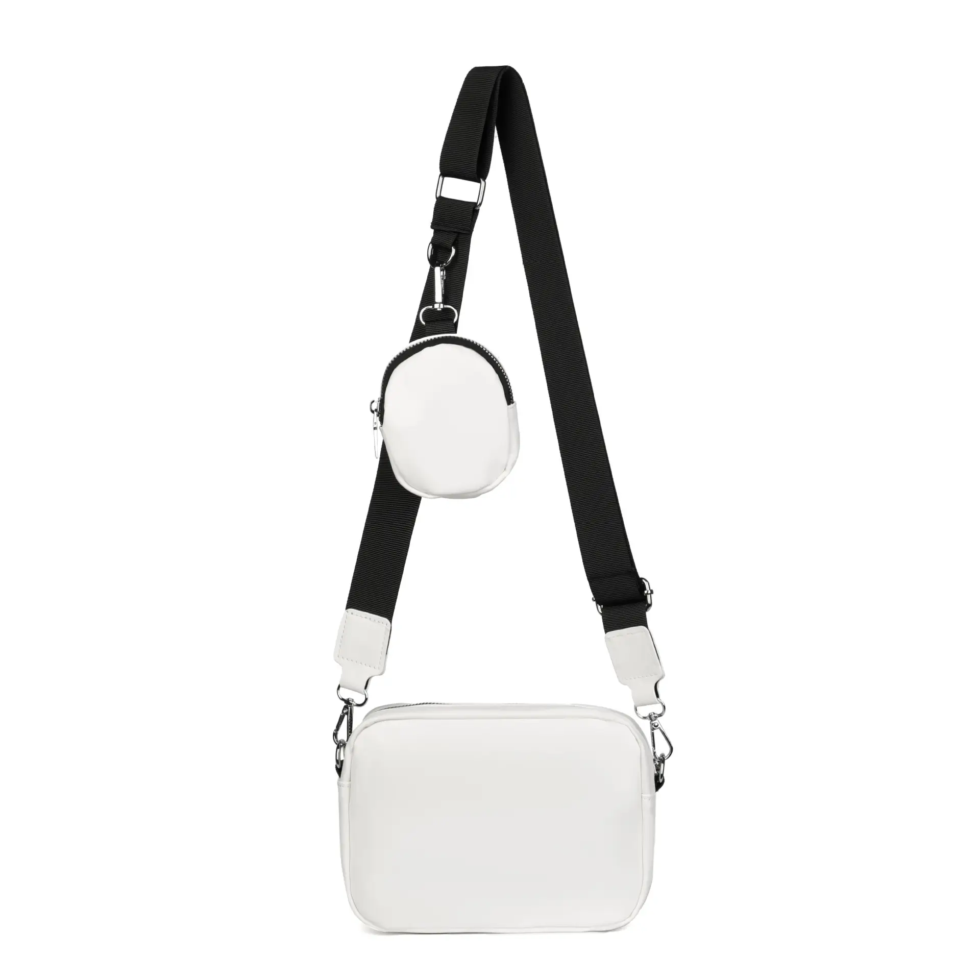 Men's Black Crossbody Bag with Round Pocket - Image 3
